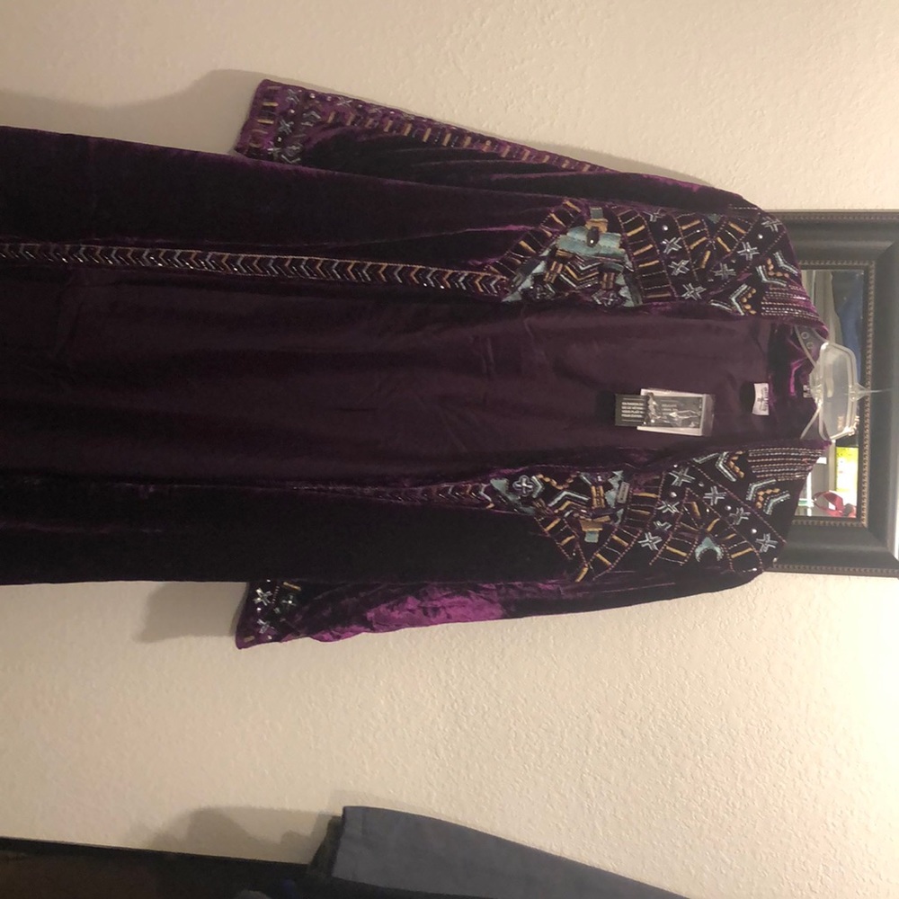 Crazy train velvet duster